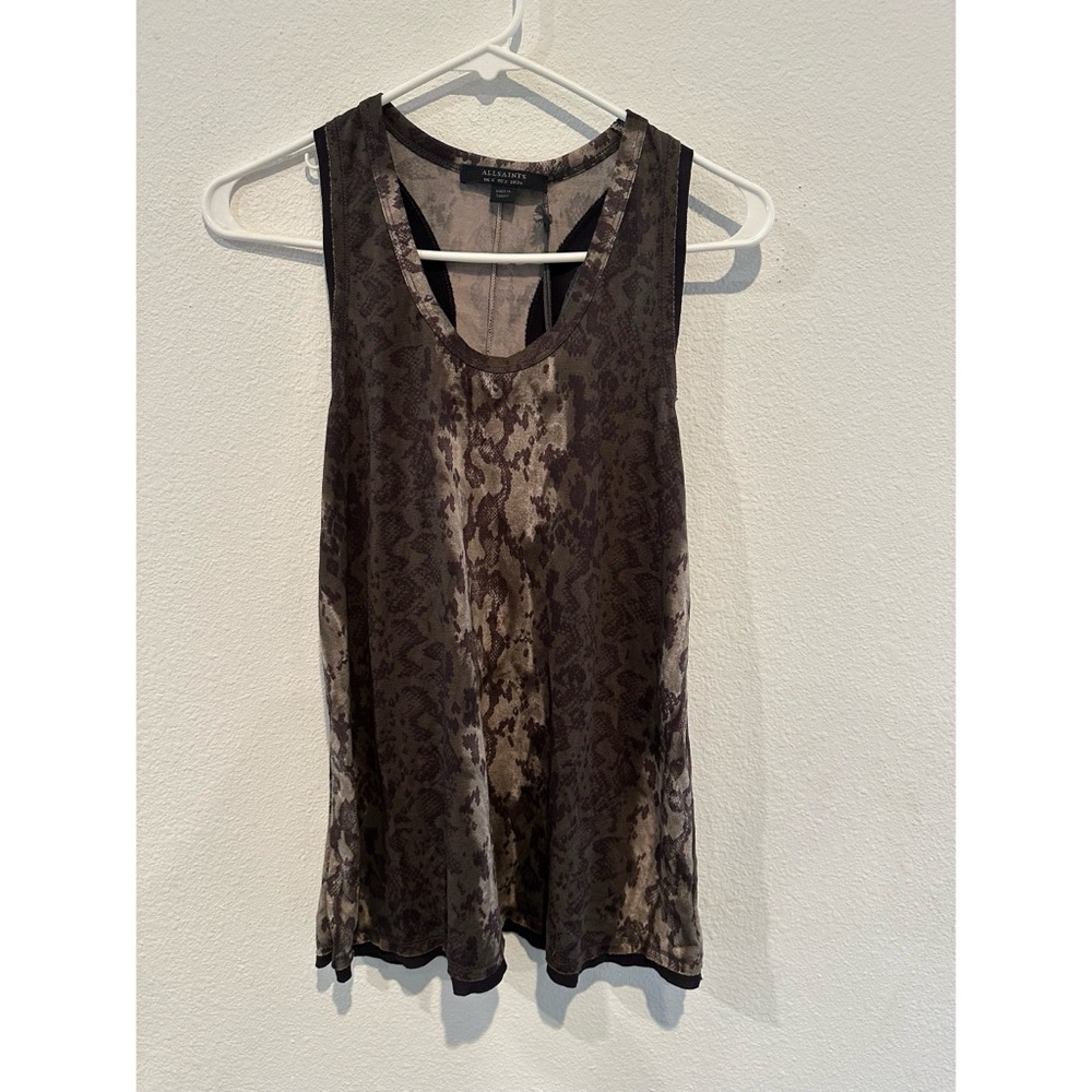 All saints  T back tank top size US 2 ( runs big) NWT